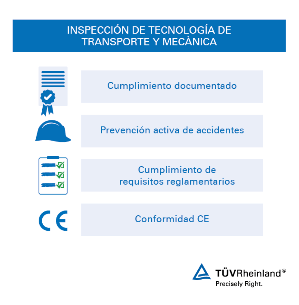 Nuestros servicios de inspección de sistemas de transporte ofrecen ventajas tanto para su seguridad personal como para su maquinaria Inspección de tecnología de transporte y mecánica – TÜV Rheinland