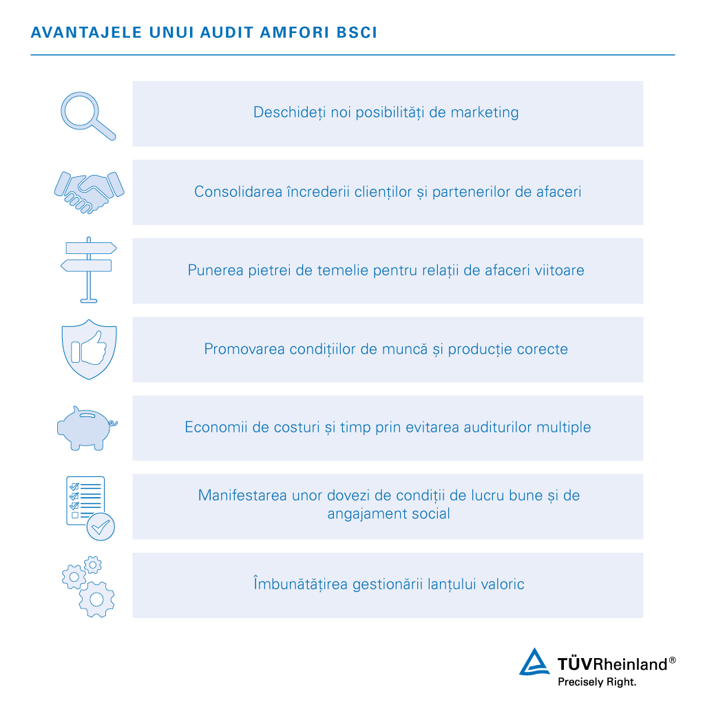 Avantajele auditului amfori BSCI